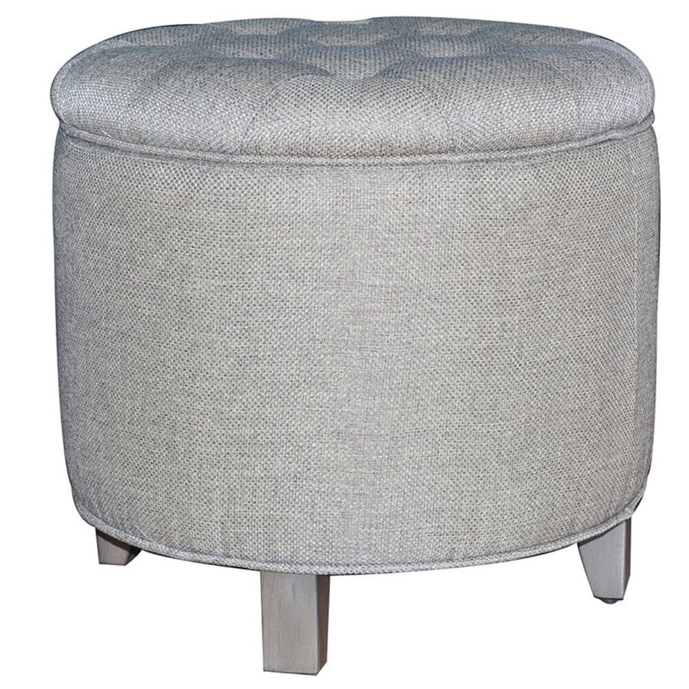 Savannah Linen Shoe Ottoman 21.25 X 21.25 X 20.25